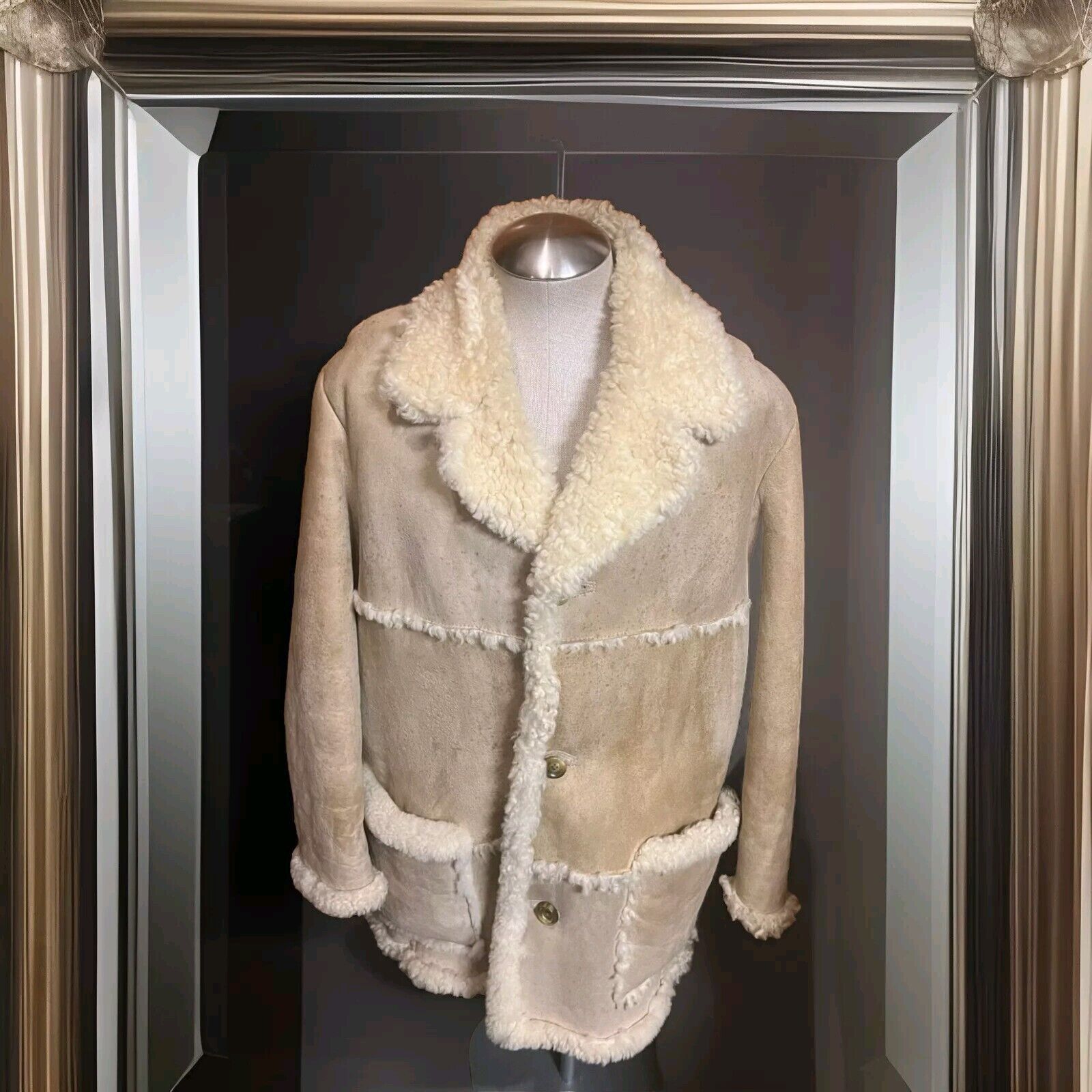 Other Morlands Size Size 42R Shearling Jacket Coat Size US L / EU 52-54 / 3 - 1 Thumbnail