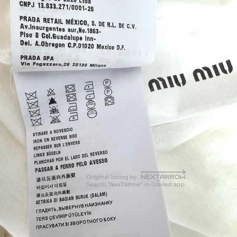 Miu Miu Miu Miu White Wool Women's T-Shirt . Size M / US 6-8 / IT 42-44 - 8 Thumbnail