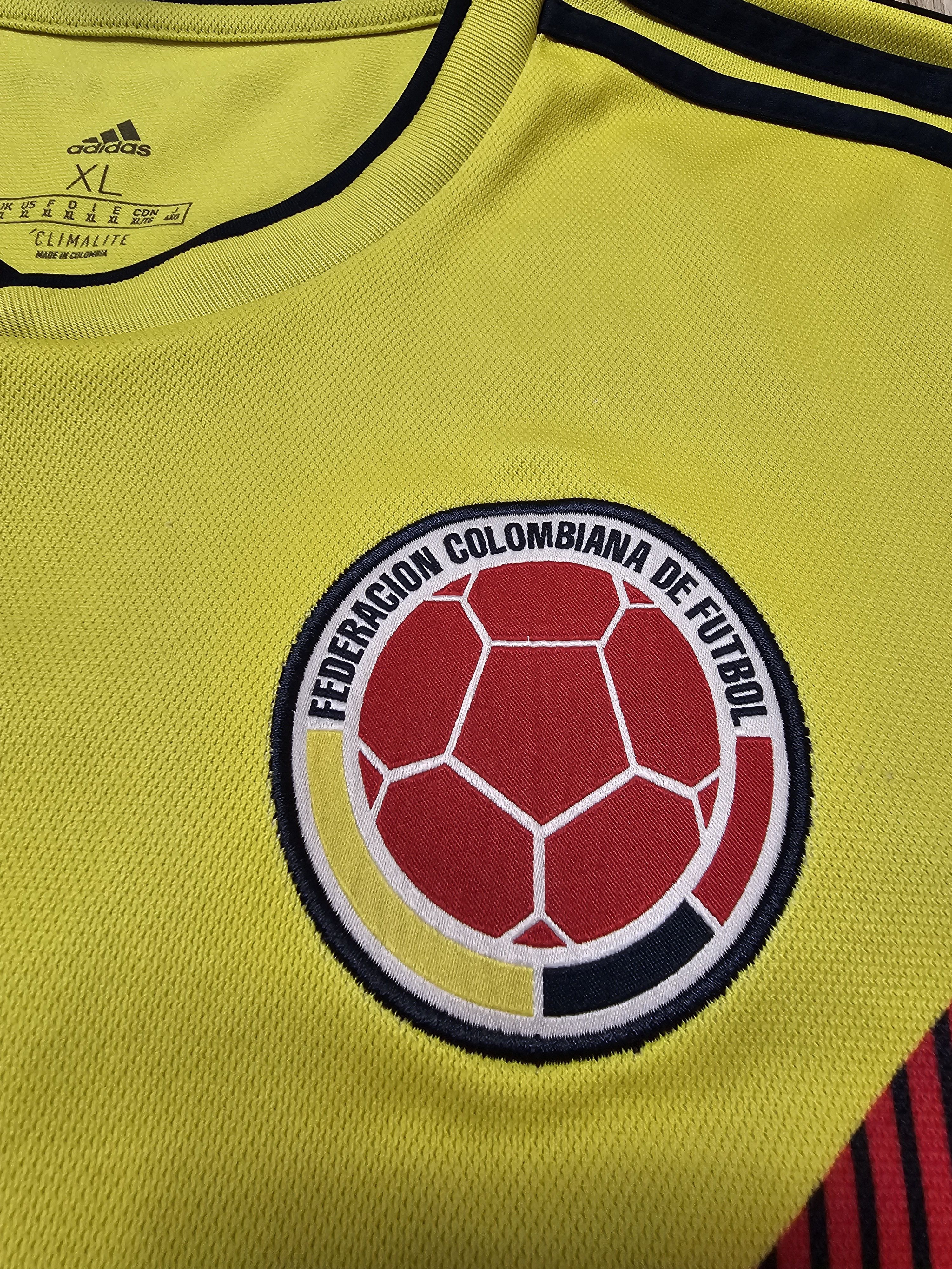 Adidas × All Sport COLOMBIA 2018 2019 HOME FOOTBALL SHIRT SOCCER JERSEY Size US XL / EU 56 / 4 - 4 Thumbnail