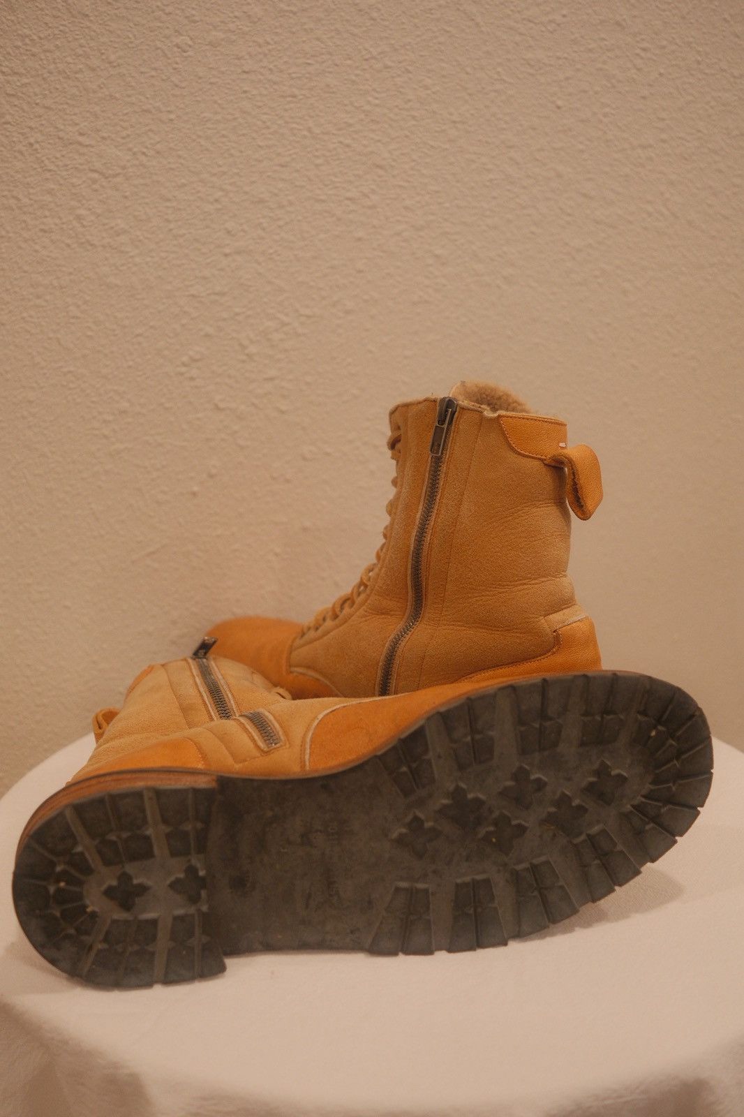 Maison Margiela FW12 Combat Shearling Boots Size US 10 / EU 43 - 2 Thumbnail