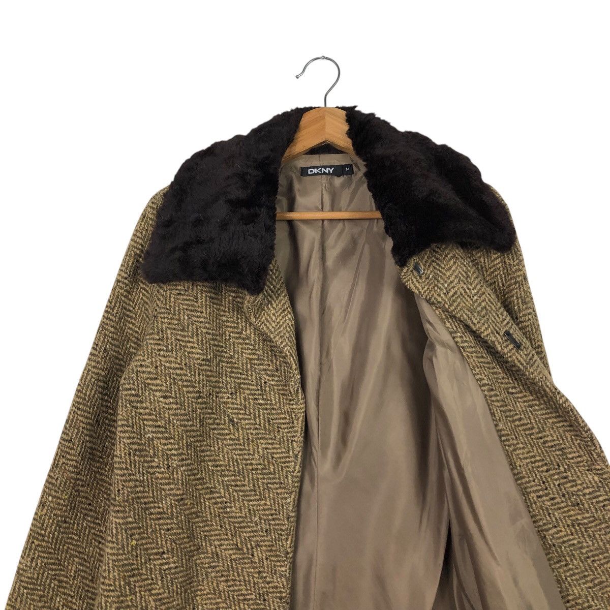 Japanese Brand 📌Vintage Wool Jacket DKNY Mink Fur Collar Size US M / EU 48-50 / 2 - 12 Thumbnail