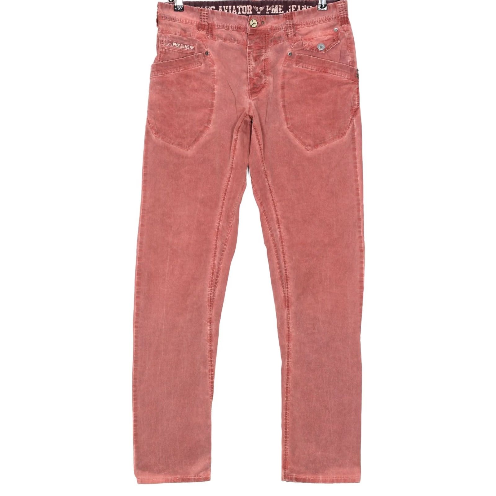 Vintage PME LEGEND Aviator Trousers Men W34 L36 Stretch Casual Pink Regular Waist 34in Inseam 36in Jeans Pants Pink Size US 34 / EU 50 - 2 Thumbnail