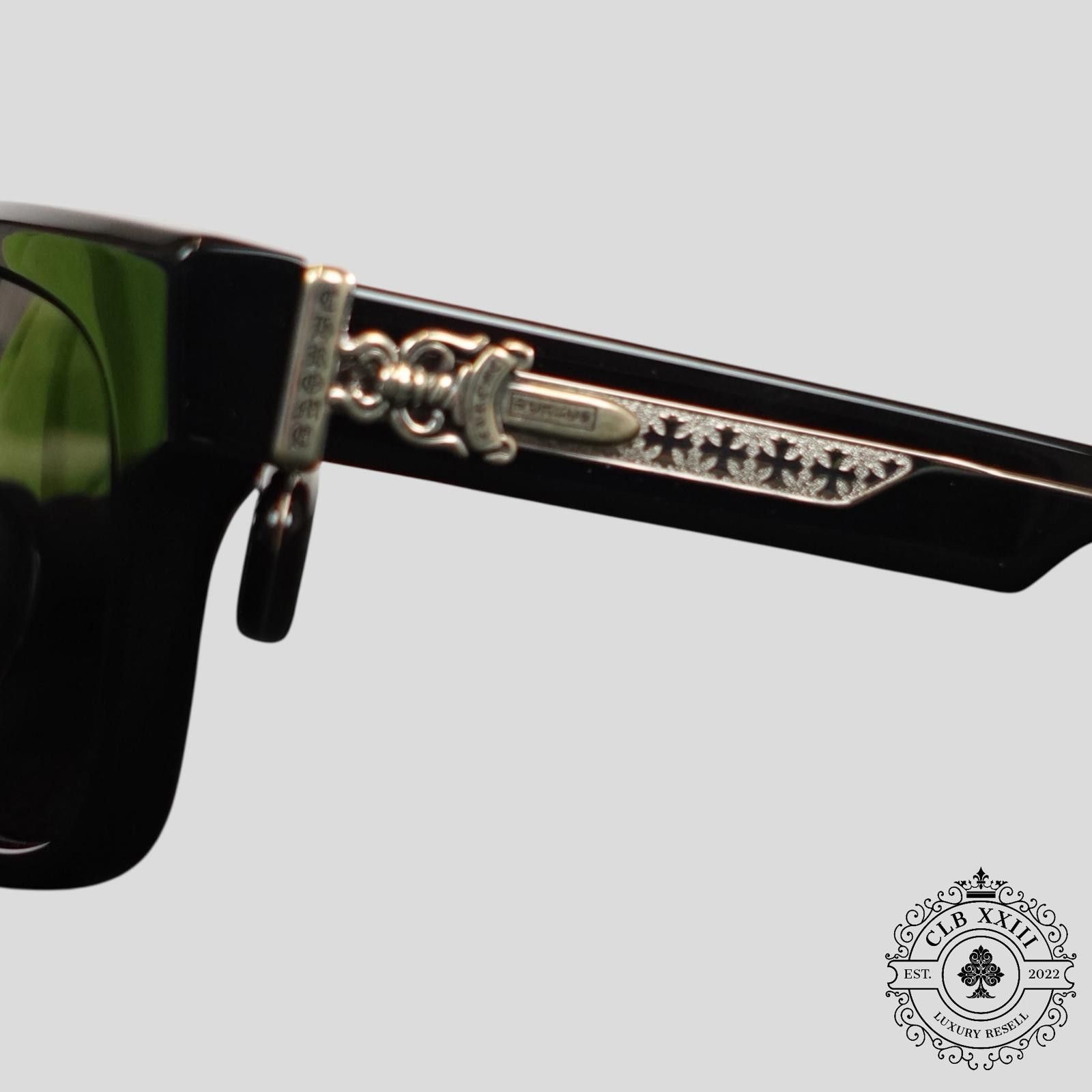 Chrome Hearts Chrome Hearts Box Officer Sunglasses in Black Size ONE SIZE - 2 Thumbnail