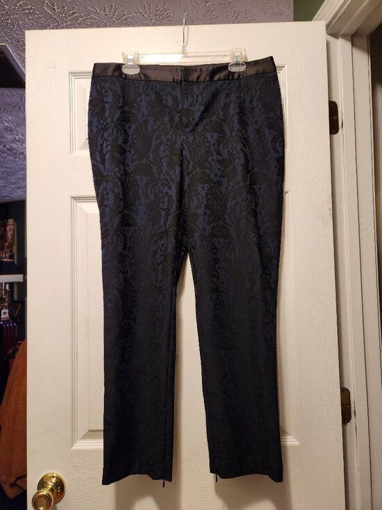 Chicos Chico's (black label) womens 100%polyester soiree pants 2/28 Size 26" / US 2 / IT 38 - 1 Thumbnail