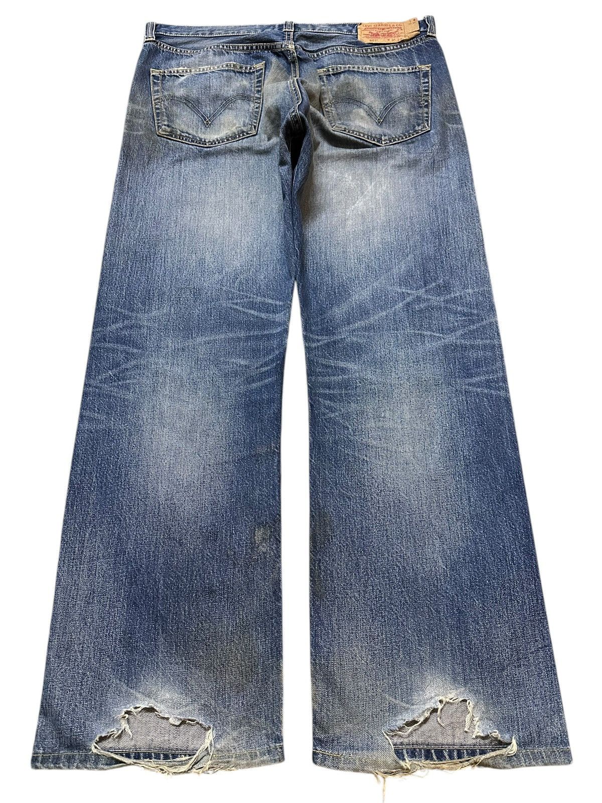 Levi's Vintage Levis 501 Mud Faded Wash Style Loose Jeans Size US 34 / EU 50 - 2 Thumbnail