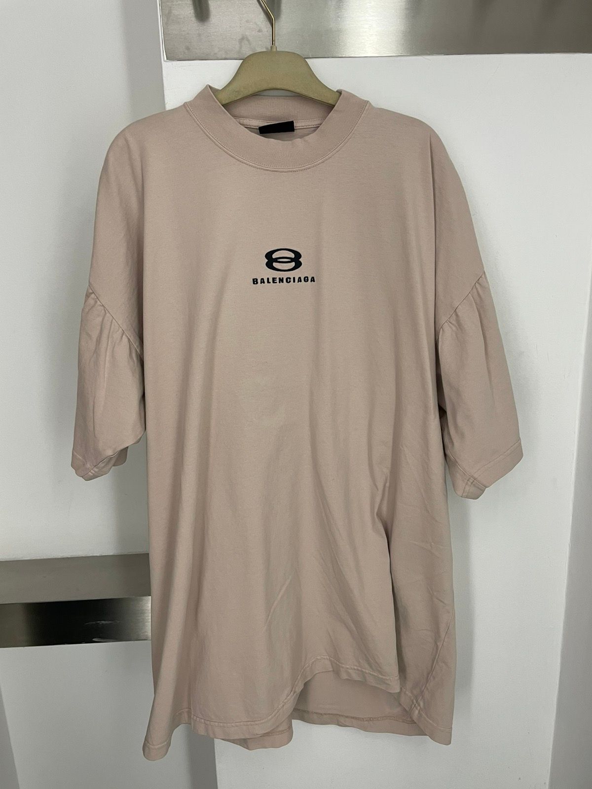 Pre-owned Balenciaga Unity Sports Icon Stretched-out T-shirt In Beige