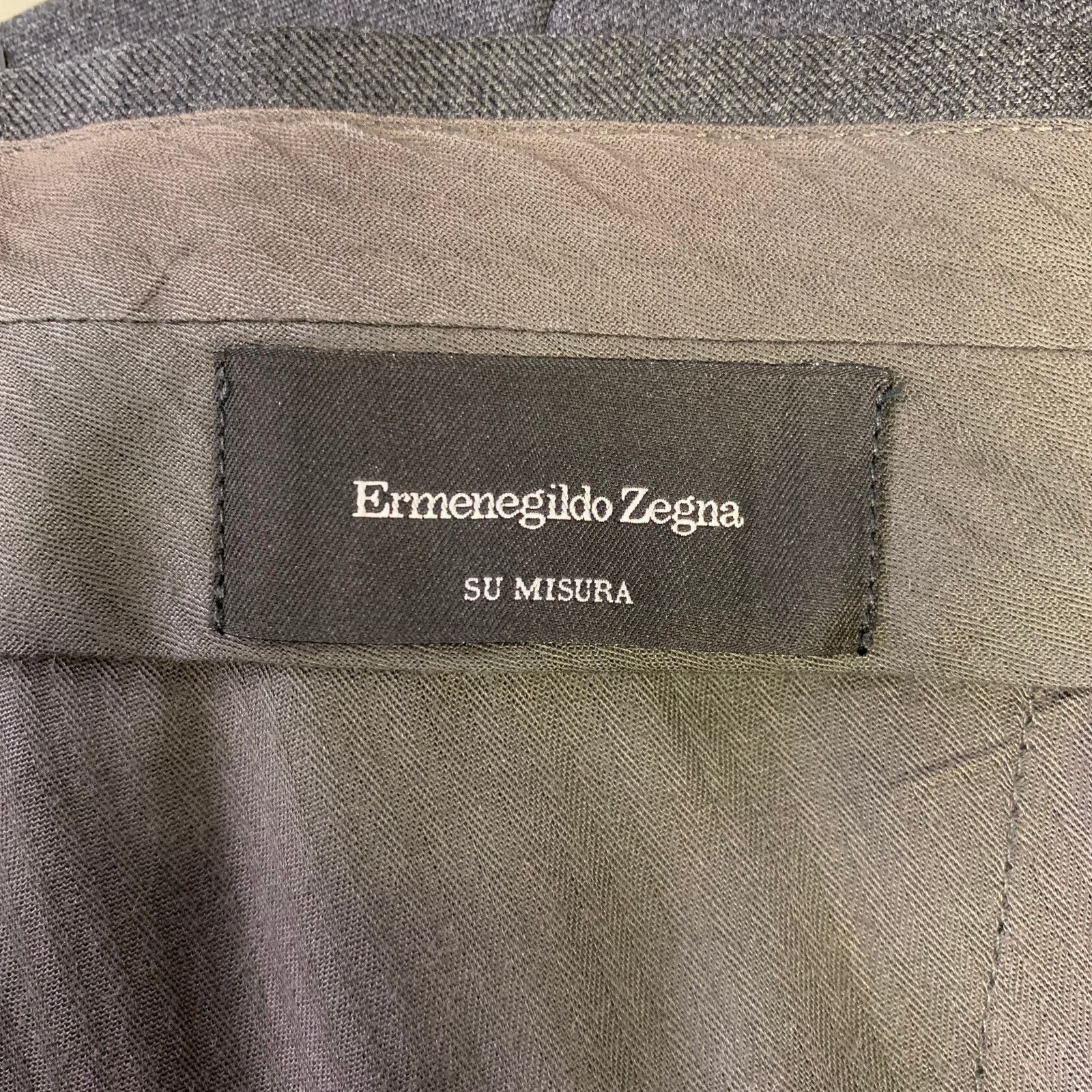 Ermenegildo Zegna ERMENEGILDO ZEGNA Size 32 Grey Wool Slim Fit Dress Pants Size US 32 / EU 48 - 4 Thumbnail