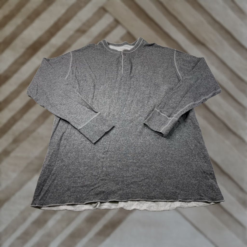 Vintage LL Bean River Driver Henley Shirt Mens XXL Tall Gray Cotton Wool Blend Pullover Size US XXL / EU 58 / 5 - 1 Thumbnail