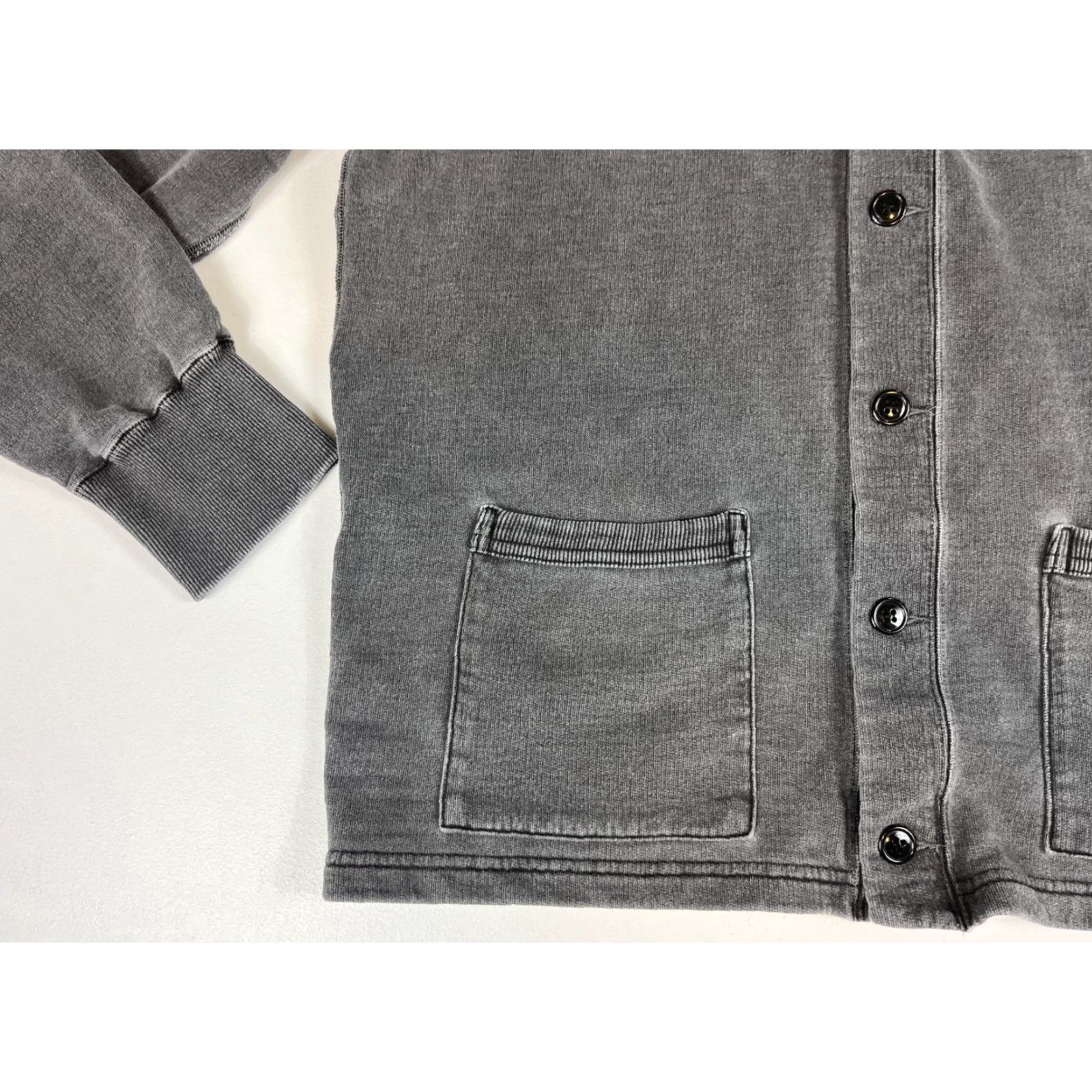 Todd Snyder Todd Snyder Men's Cardigan Sweatshirt Shirt XL Gray 100% Cotton French Terry V-Neck Buttoned Knit Size US XL / EU 56 / 4 - 7 Thumbnail