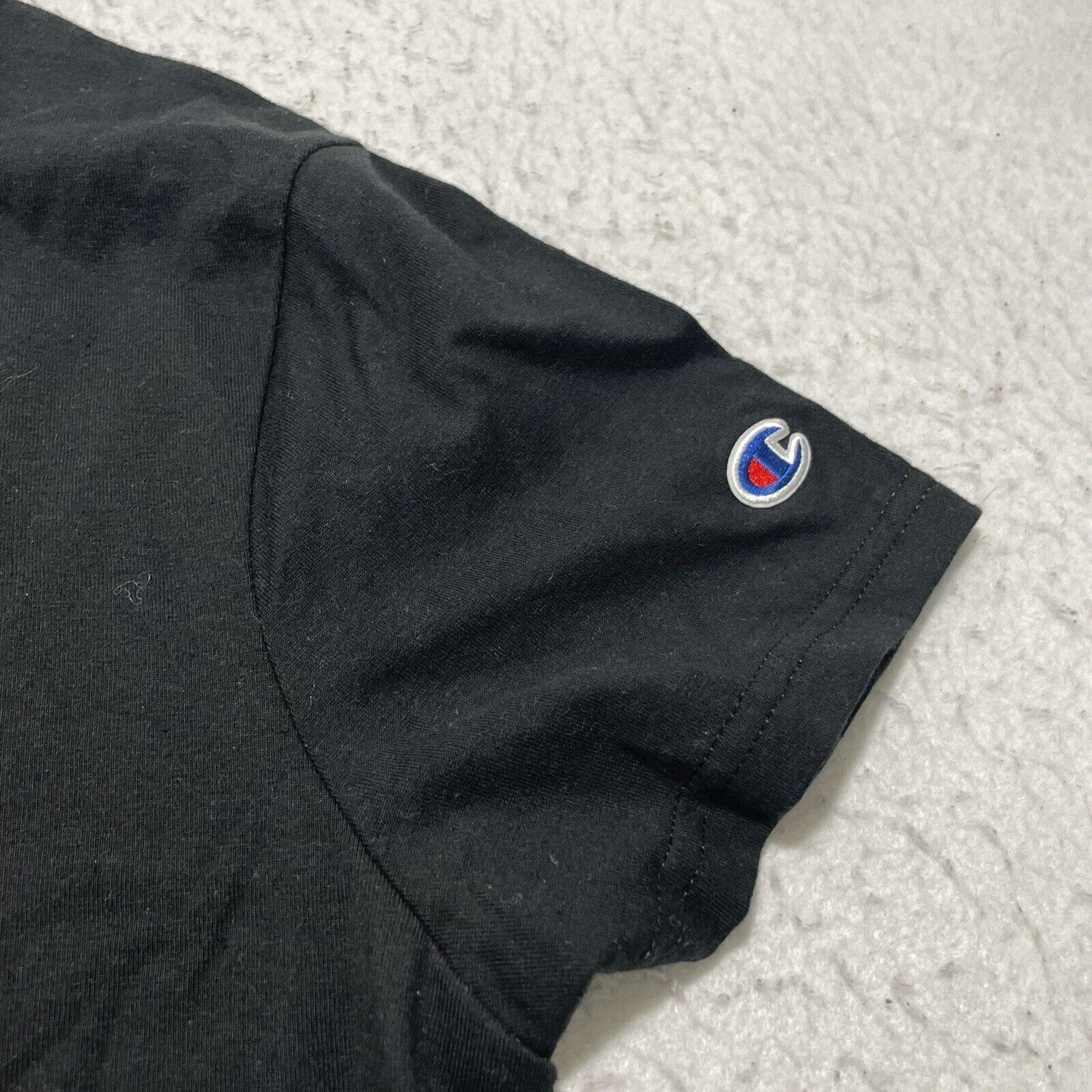 Champion Champion Black Cotton Graphic Tee Animal Print Logo T Shirt Size L / US 10 / IT 46 - 4 Thumbnail