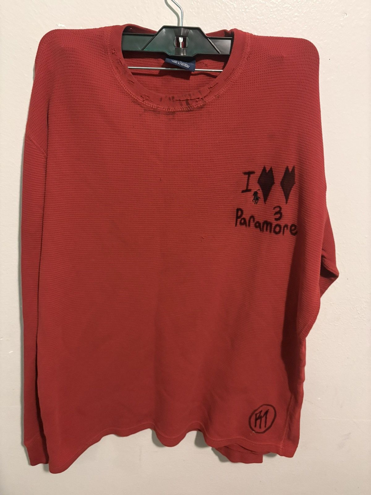 Polo Ralph Lauren R7PZI Custom — Polo Ralph Lauren Thermal | “I ♦♦ Paramore” Size US L / EU 52-54 / 3 - 2 Thumbnail