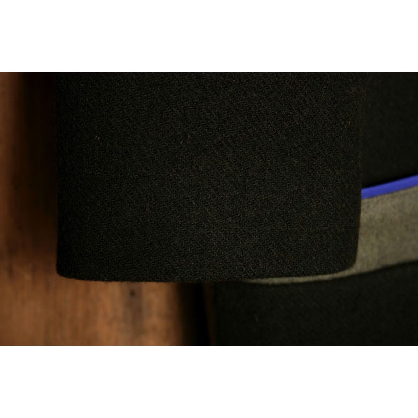 L.A.M.B. L.A.M.B. Coat Wool Dark Green Ultramarine Leather Trimmed Coat Sz. 8 Women Overcoat Mid-Length 33.5" XS? Size M / US 6-8 / IT 42-44 - 3 Thumbnail