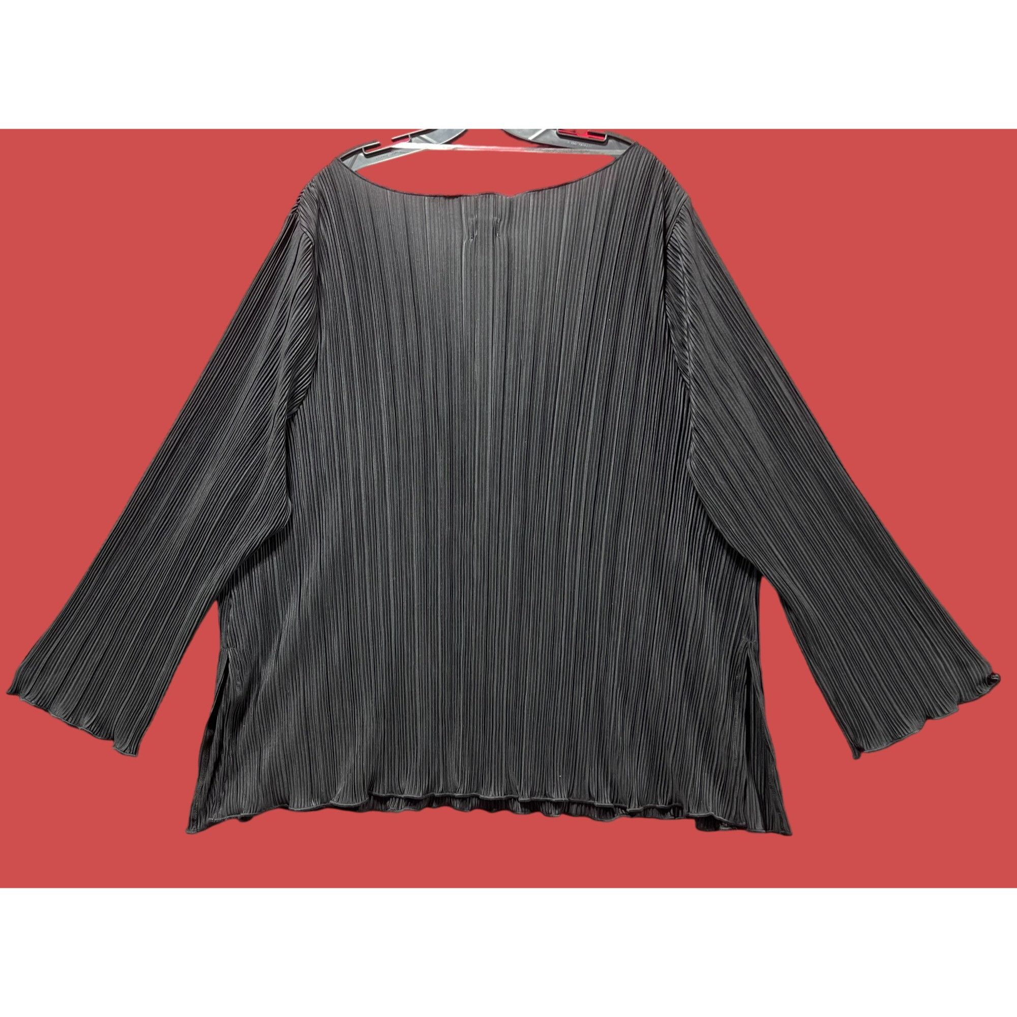 Other A New Day - Women's Casual Long Sleeve Blouse - Black - 4X Size 4XL / US 24-26 - 2 Thumbnail