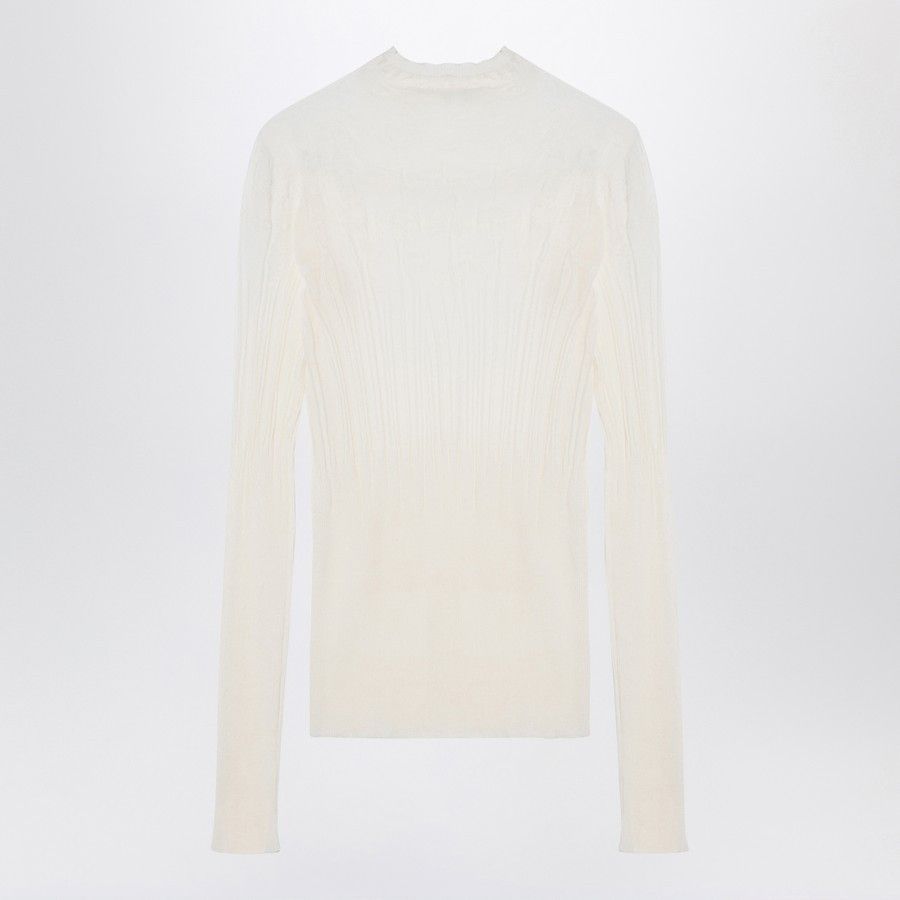 Bottega Veneta o1d2blof0824 Turtleneck Sweater in Chalk-White Size S / US 4 / IT 40 - 2 Thumbnail