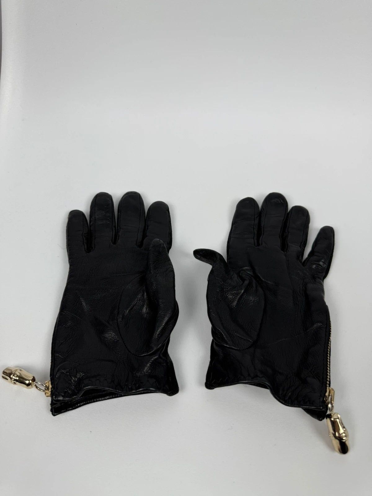 Gucci Gucci Genuine Leather Gloves Nubuck Bamboo Womens size S Size ONE SIZE - 8 Thumbnail
