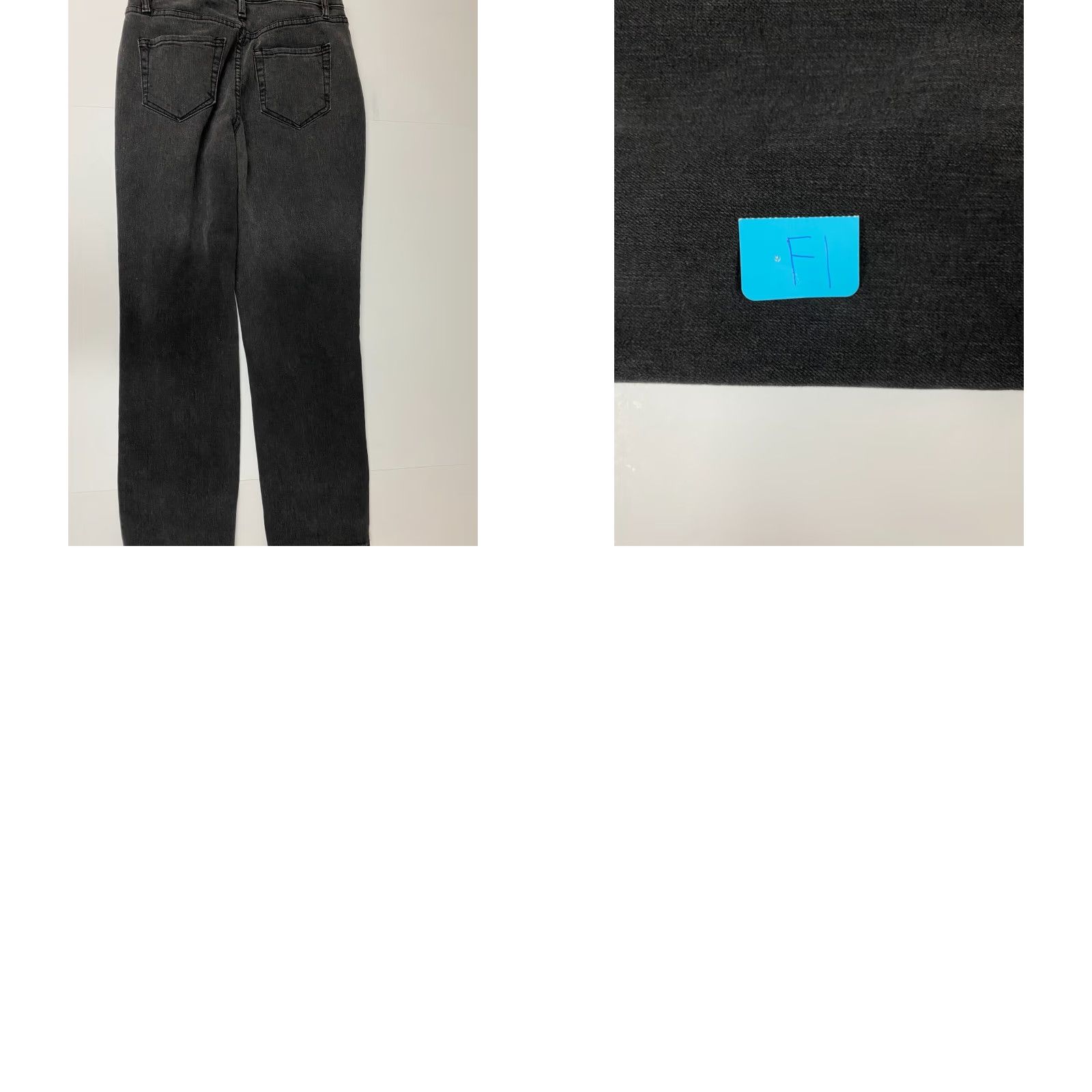 Denime YMI Womens Jeans 9 Black Straight Denim Distressed Zip 29x28 Regular Size 9 Womens Pants Size 30" / US 8 / IT 44 - 8 Thumbnail