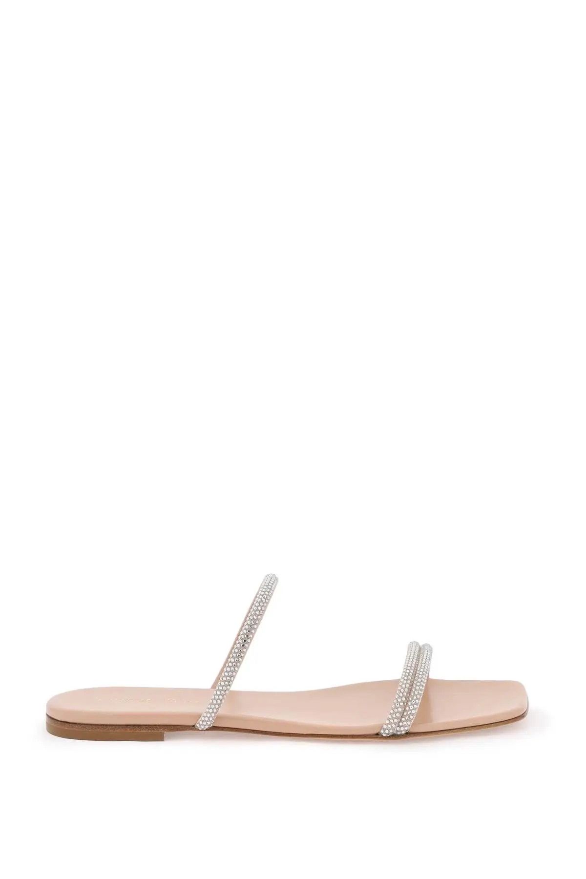 image of Gianvito Rossi O1S22I1N1223 Cannes Slides In Silver, Women's (Size 7)