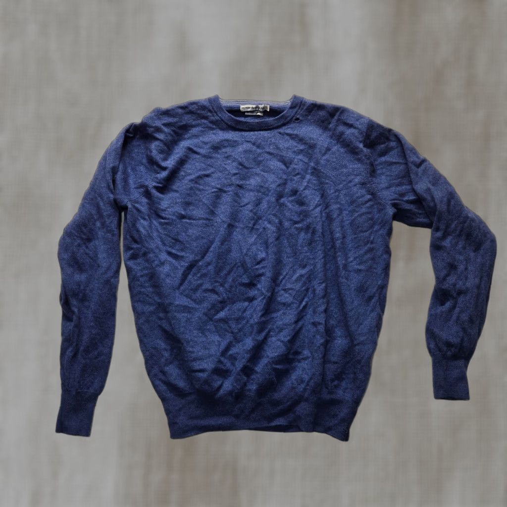 Peter Millar Peter Millar Sweater Shirt Mens XL Blue Merino Wool Long Sleeve Knit Pullover Crew Neck Casual Classic Winter Size US XL / EU 56 / 4 - 1 Thumbnail