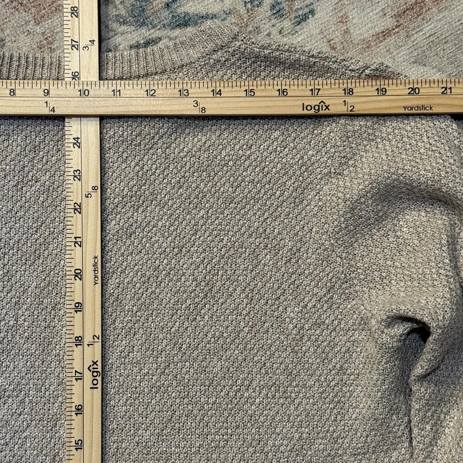 Designer Pink Clover textured crewneck sweater, oatmeal – 2X Size M / US 6-8 / IT 42-44 - 5 Thumbnail