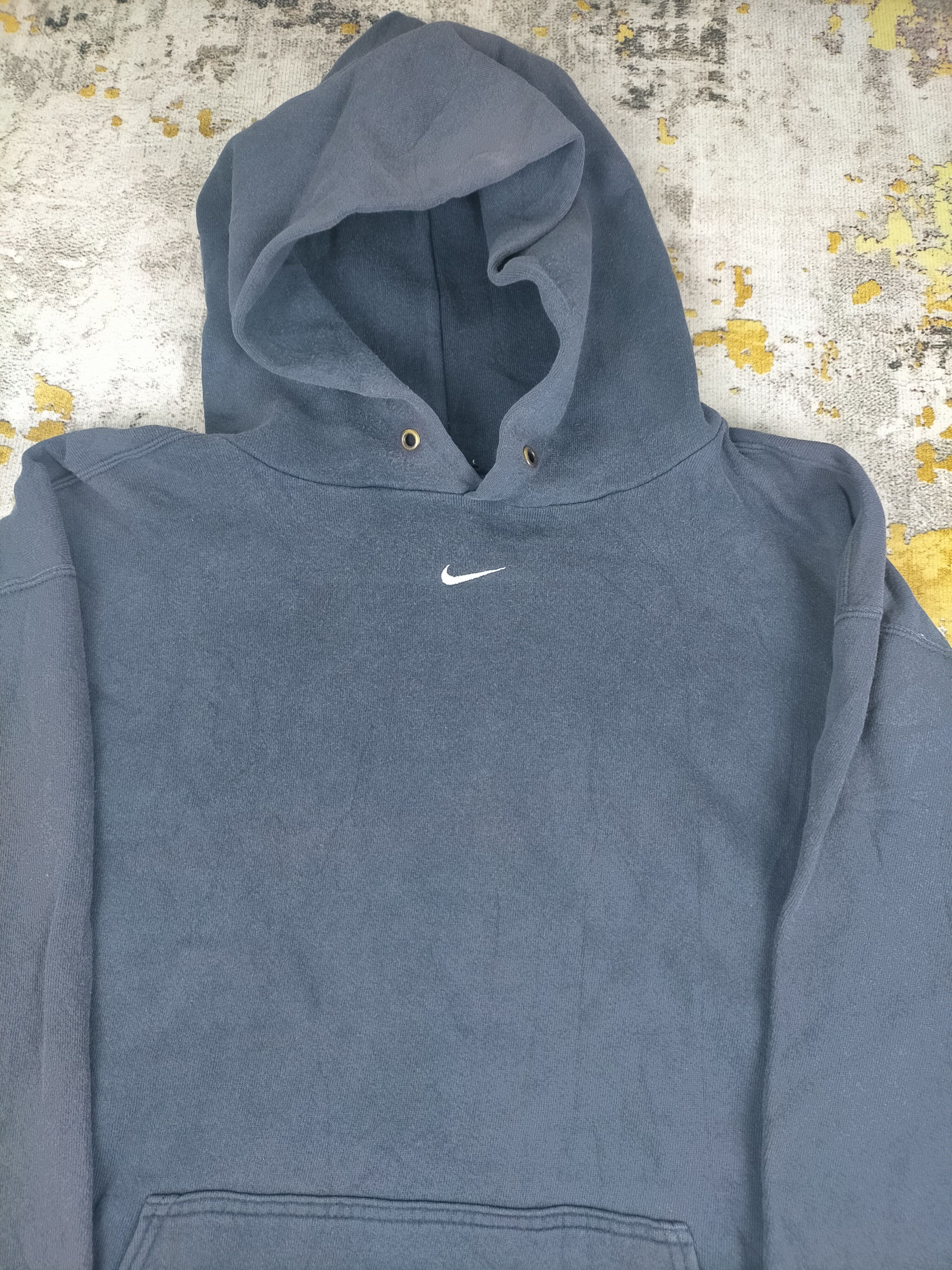 Nike 🔥Vintage 1990s Nike Center Swoosh Hoodie Travis Scott Size US XXL / EU 58 / 5 - 2 Thumbnail