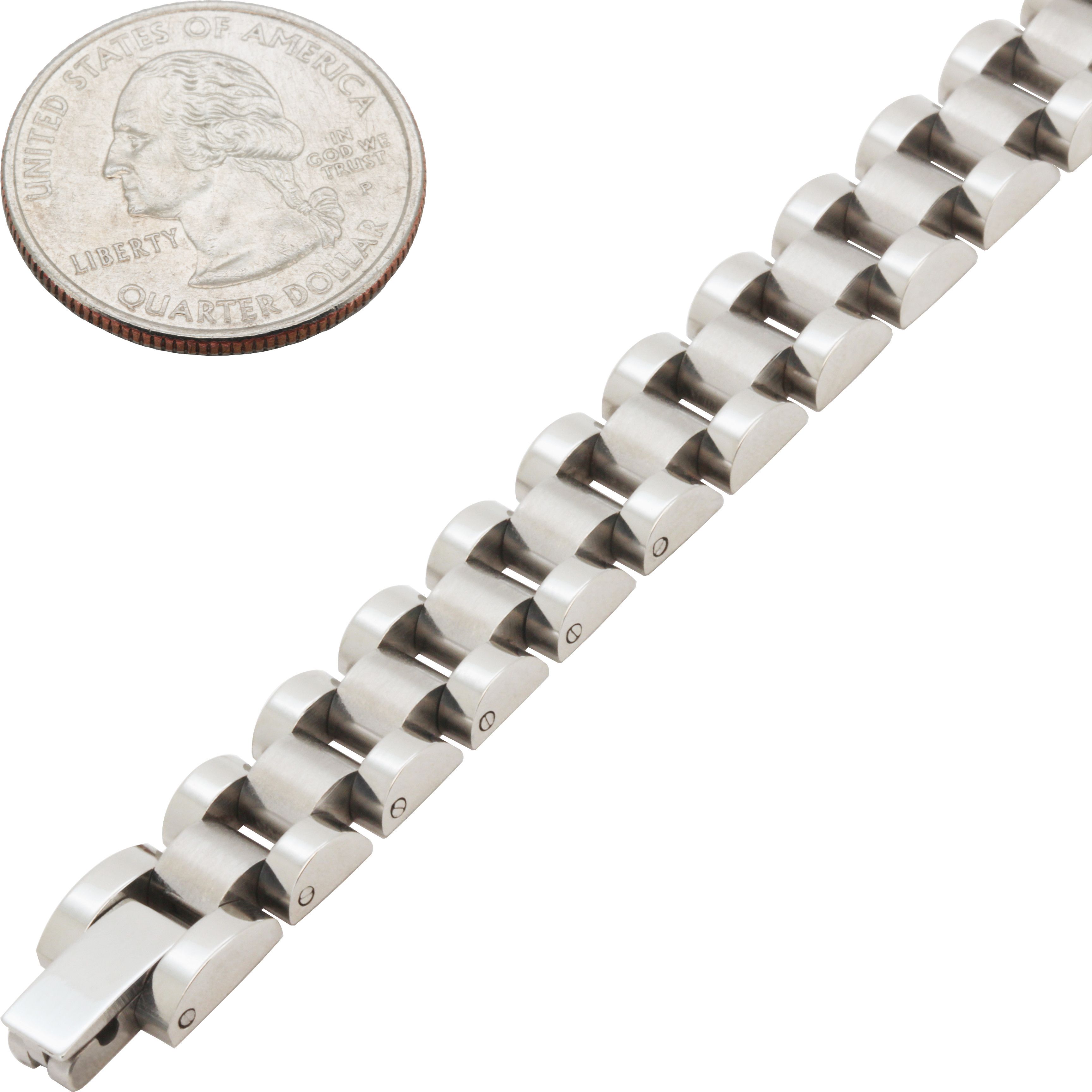 Other 316L SS 10mm Watch Strap Chain Link Bracelet 8.25” Size ONE SIZE - 1 Preview
