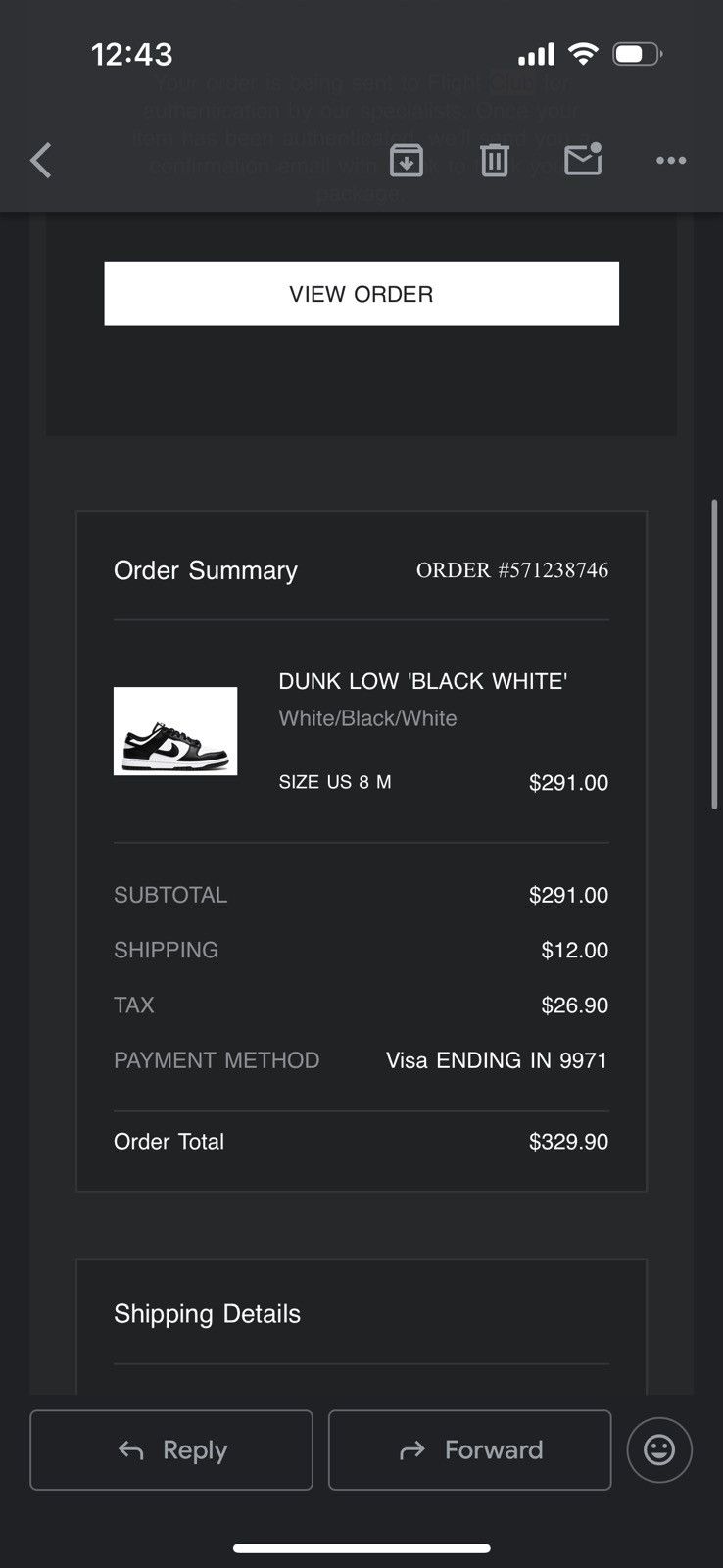 Nike DUNK LOW ‘BLACK WHITE’ Size US 8 / EU 41 - 5 Thumbnail