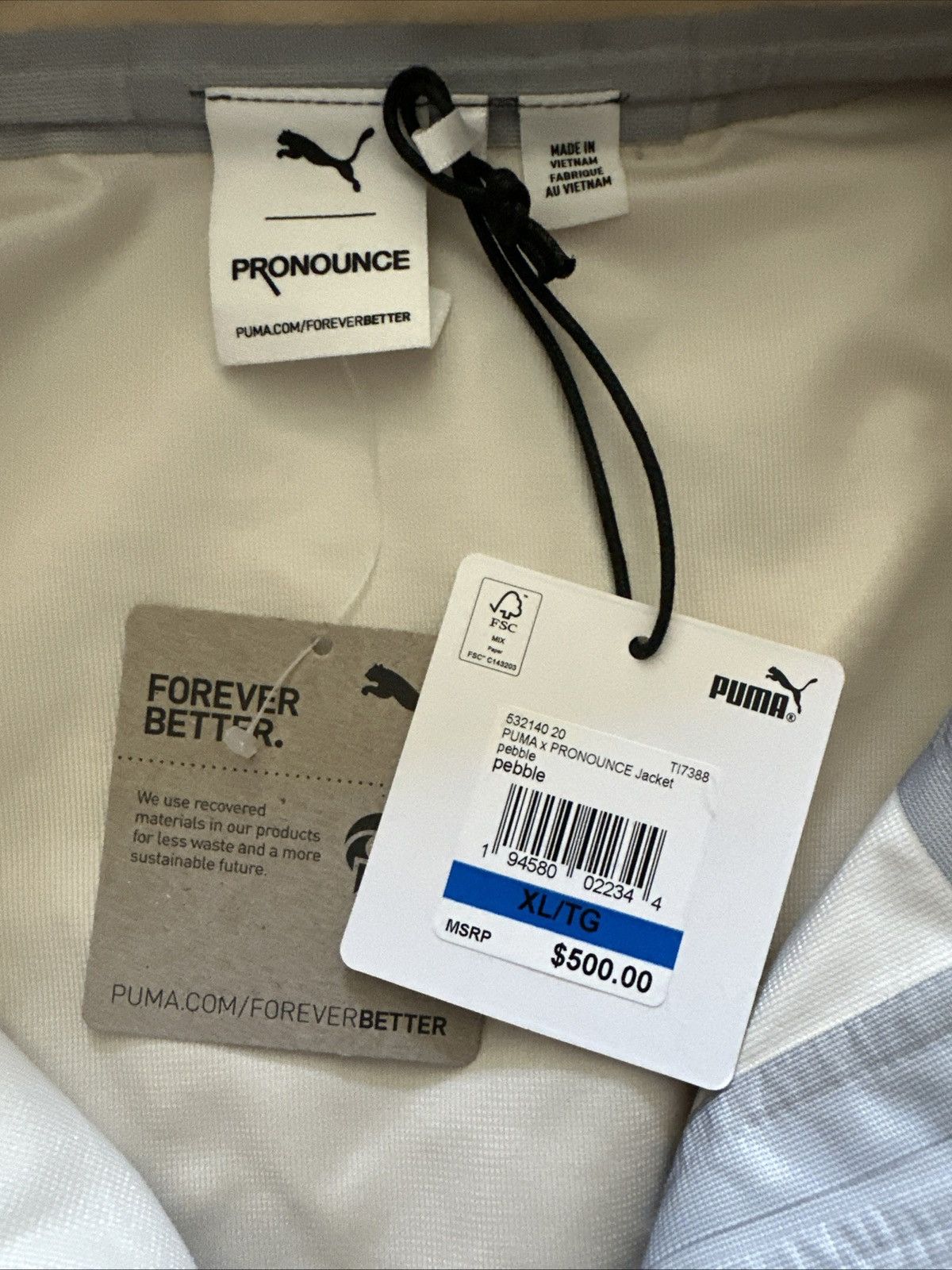 Puma PUMA x PRONOUNCE PEBBLE Zip-up Jacket Hidden Hood $500 Sz XL Size US XL / EU 56 / 4 - 9 Thumbnail