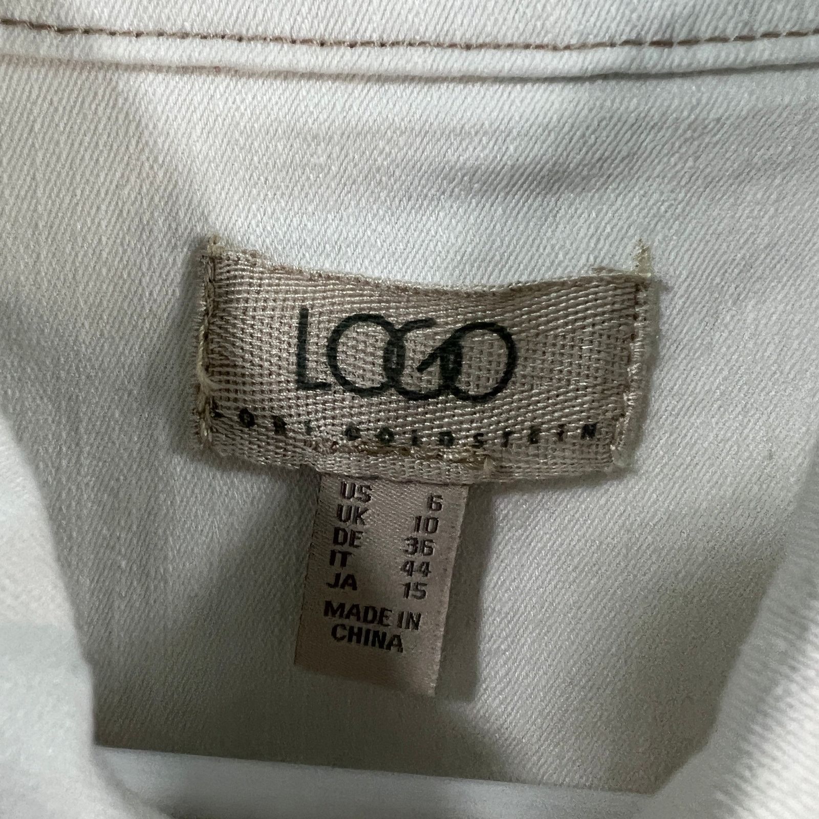 Other LOGO by Lori Goldstein Jeans Jacket Size 6 White Size M / US 6-8 / IT 42-44 - 3 Thumbnail