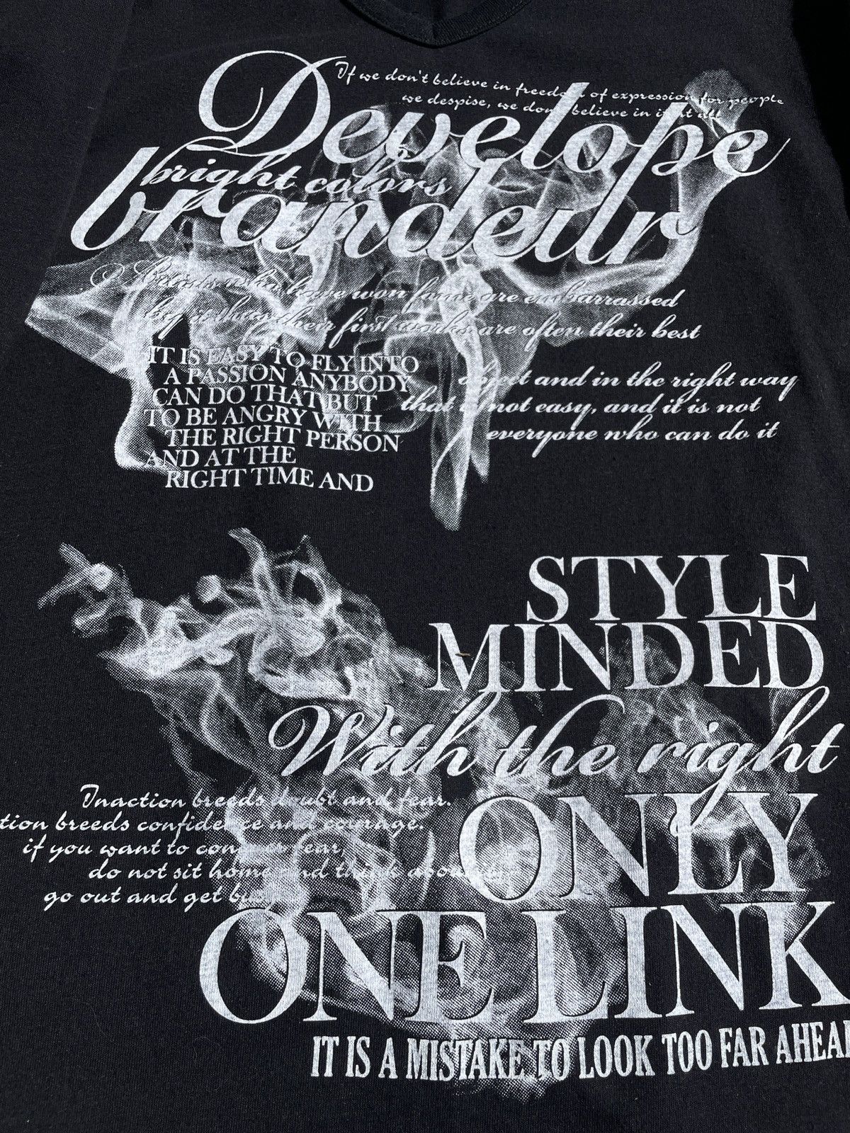 If Six Was Nine 2000s Japanese archive Vkei Poem V-neck Long Sleeve Tee Size US M / EU 48-50 / 2 - 6 Thumbnail