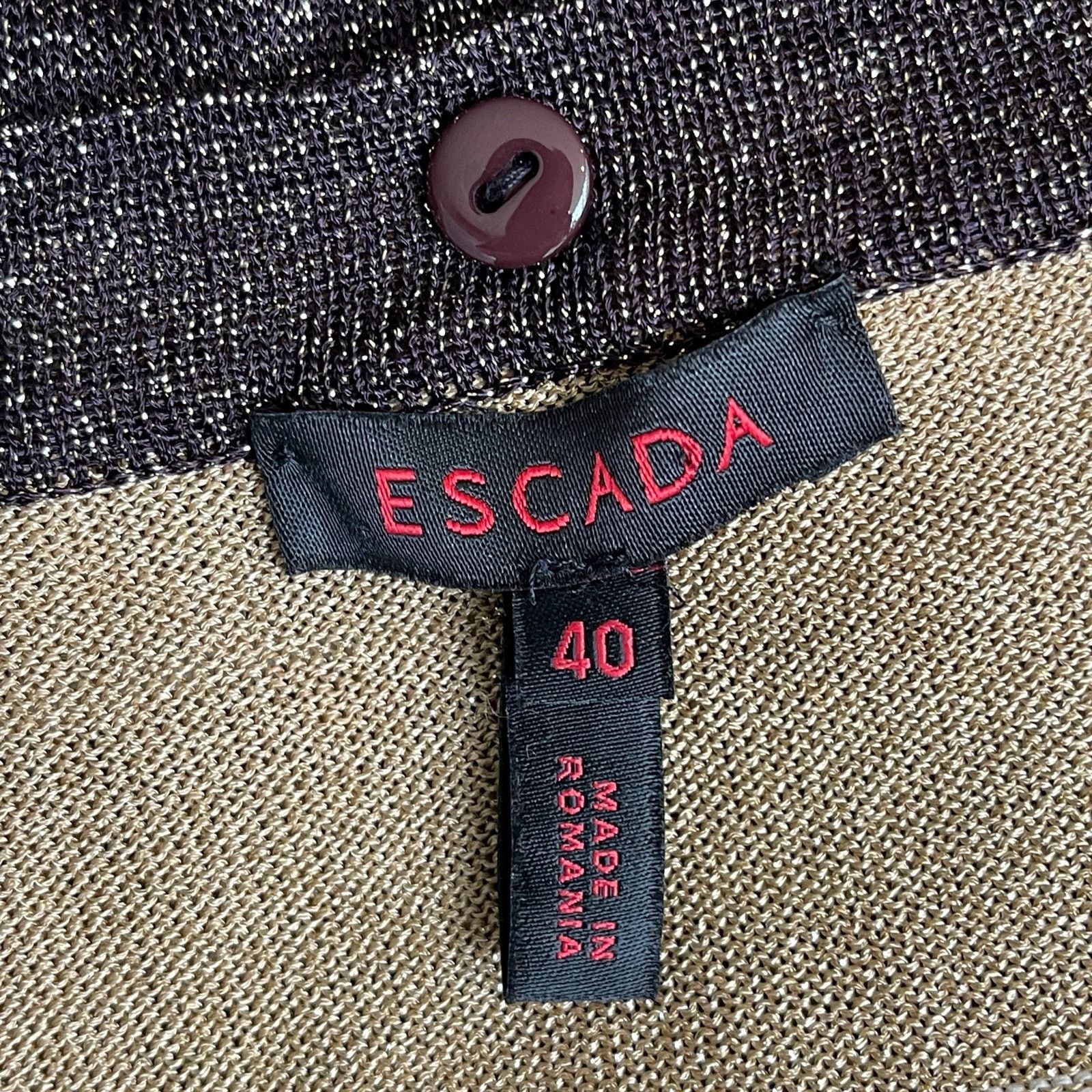 Escada ESCADA Metallic Striped Cardigan Sweater Size 40 or Medium Size M / US 6-8 / IT 42-44 - 3 Thumbnail