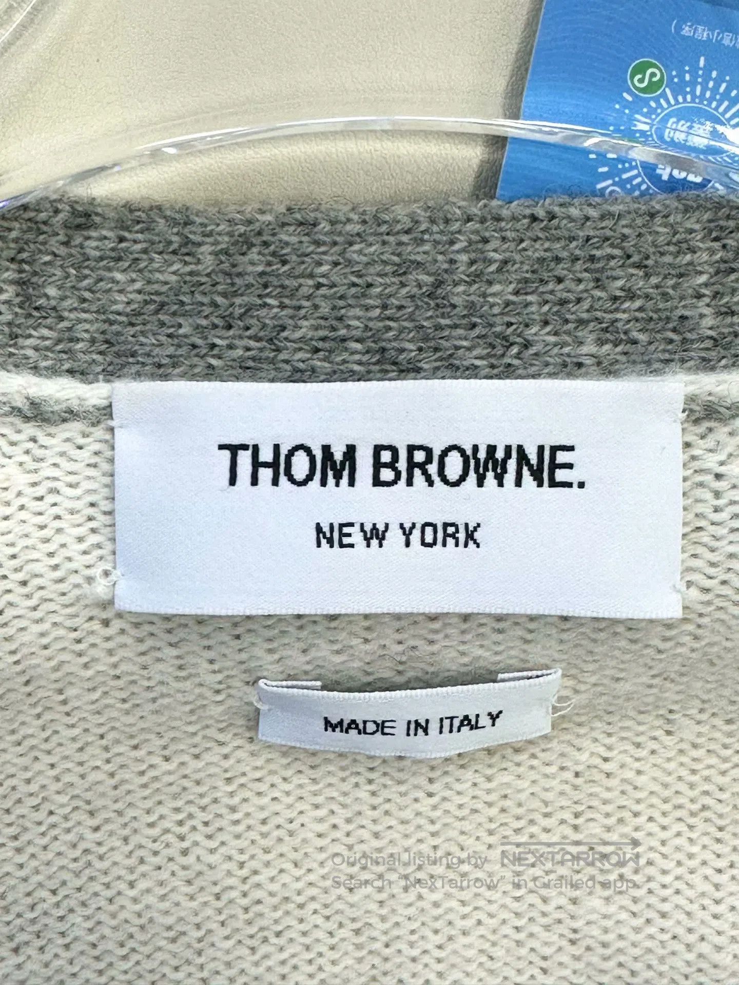 Thom Browne Thom Browne White and grey color block classic four-stripe Size S / US 4 / IT 40 - 3 Thumbnail