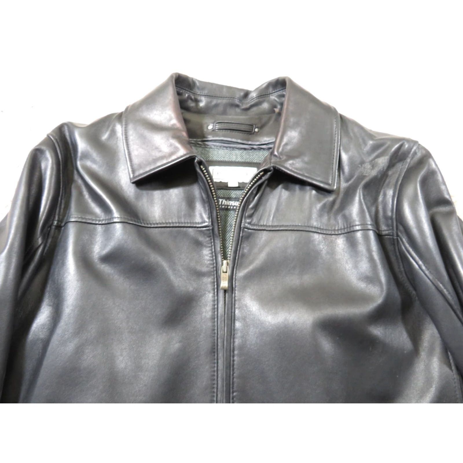 Vintage VINTAGE Wilsons Leather Pelle Studio Ultra Black Leather Jacket Removable Liner Men M Bomber Jacket Black Insulated Lined Zip Collared Mid-Length Size US M / EU 48-50 / 2 - 3 Thumbnail