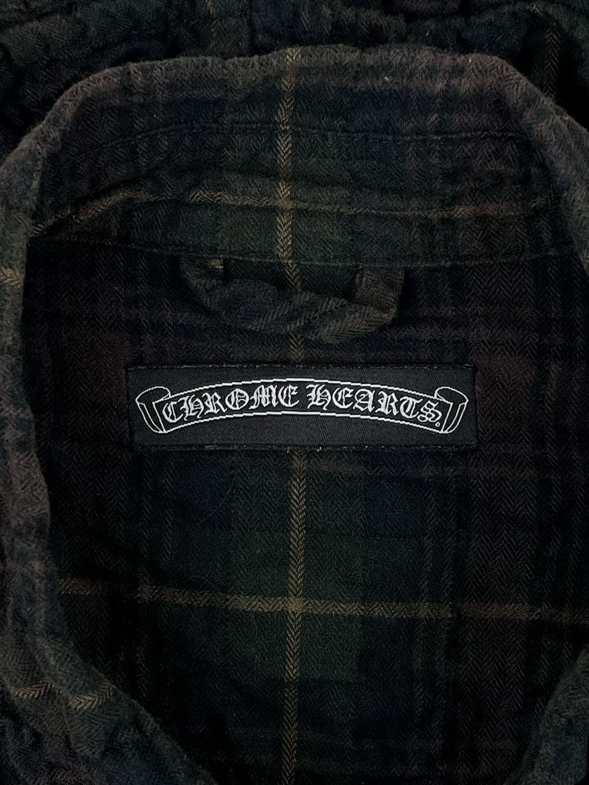 Chrome Hearts Chrome Hearts Leather Fleur Patch Plaid Flannel Button Up Size US M / EU 48-50 / 2 - 8 Thumbnail