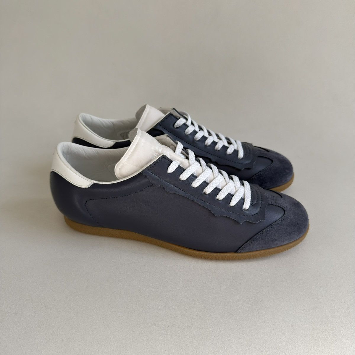 Maison Margiela Gray Leather ‘Featherlight’ Sneakers Size US 10 / EU 43 - 3 Thumbnail