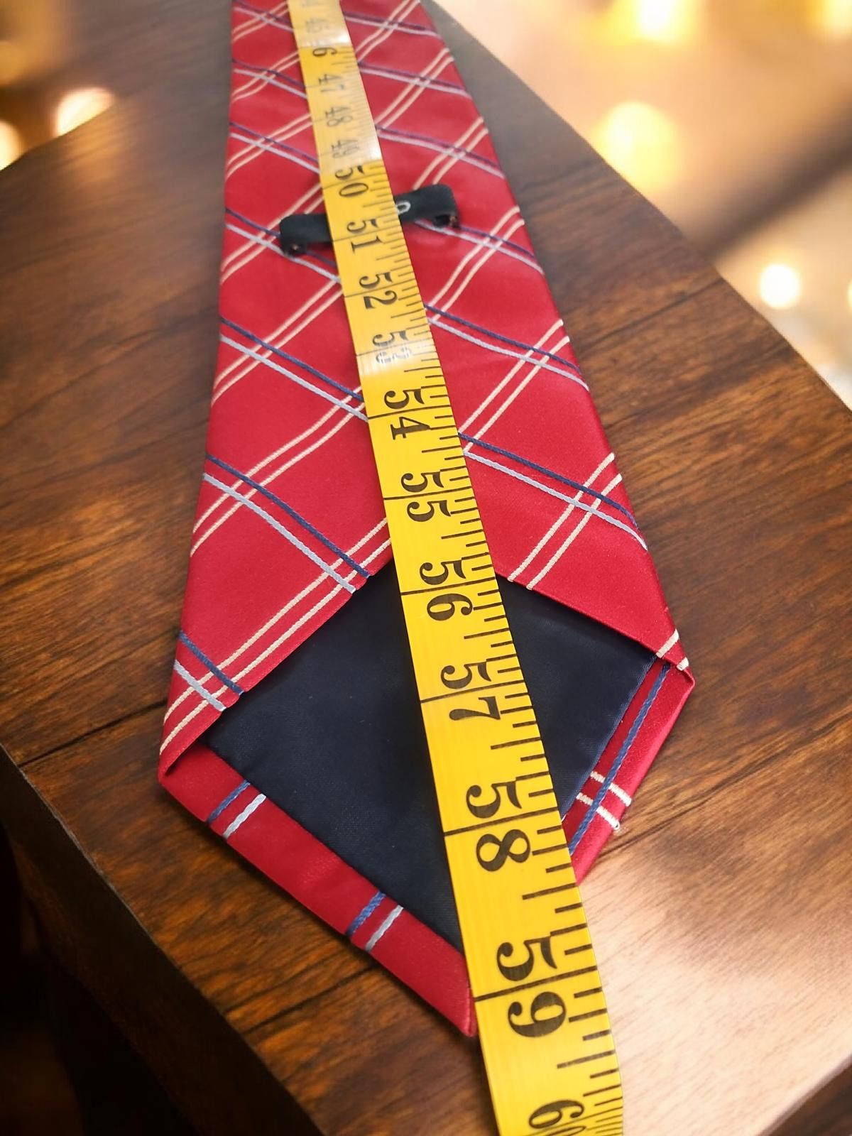 Izod IZOD Red Silk Plaid Tie Size ONE SIZE - 4 Thumbnail