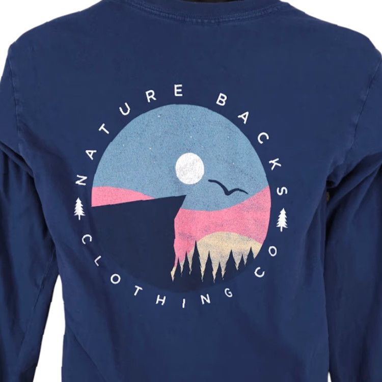 Comfort Colors Nature Backs T Shirt Mens Shirt Size S Blue Outdoor Hiking Camping Size US S / EU 44-46 / 1 - 2 Thumbnail