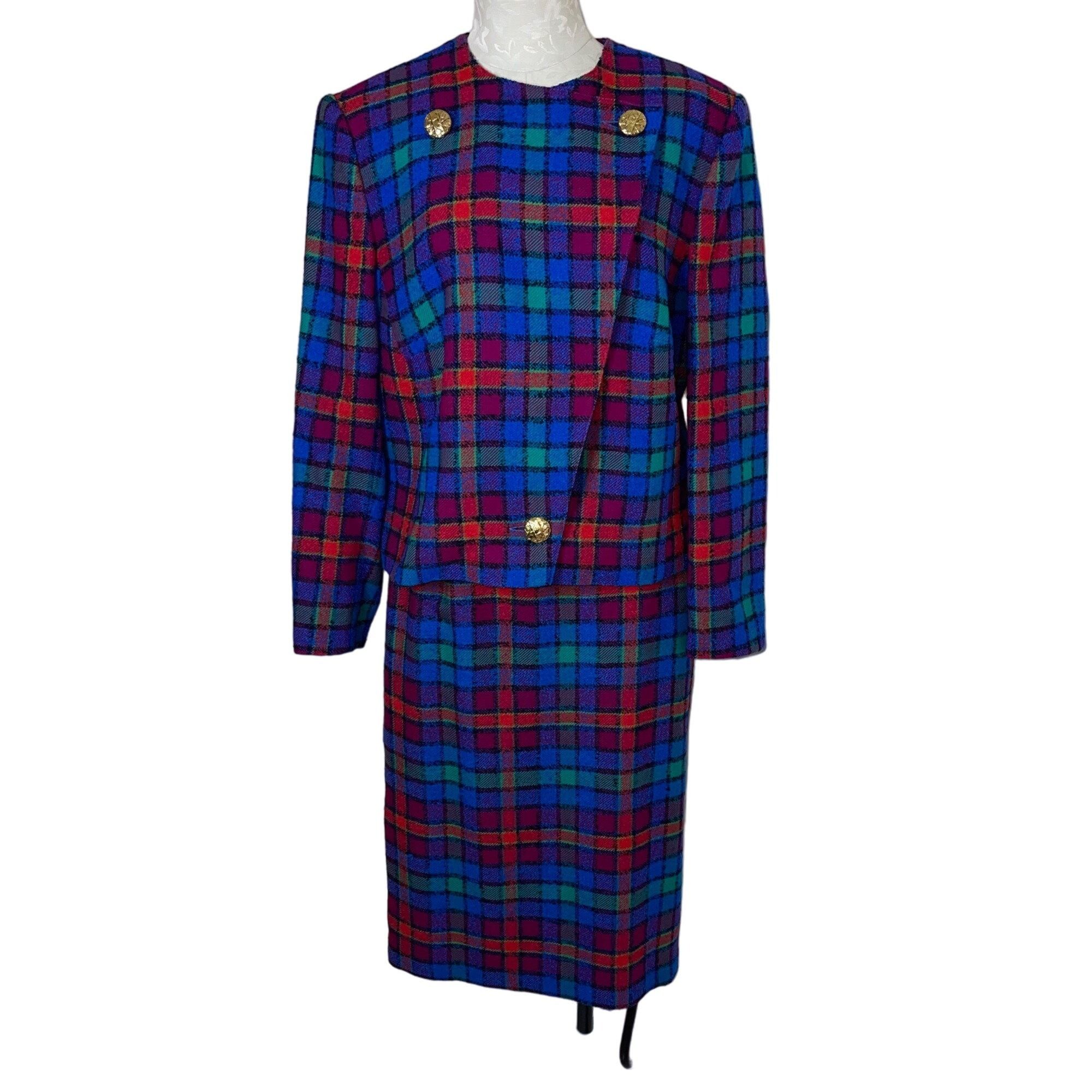 Vintage Lady F Vintage Womens Jacket Skirt Suit Size Large Size ONE SIZE - 1 Thumbnail