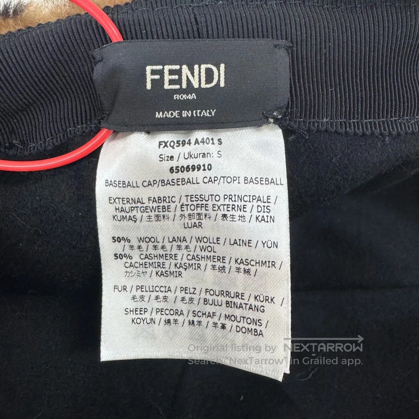 Fendi FENDI Brown-black double-F aged plush fur Newsboy's hat| Size ONE SIZE - 5 Thumbnail