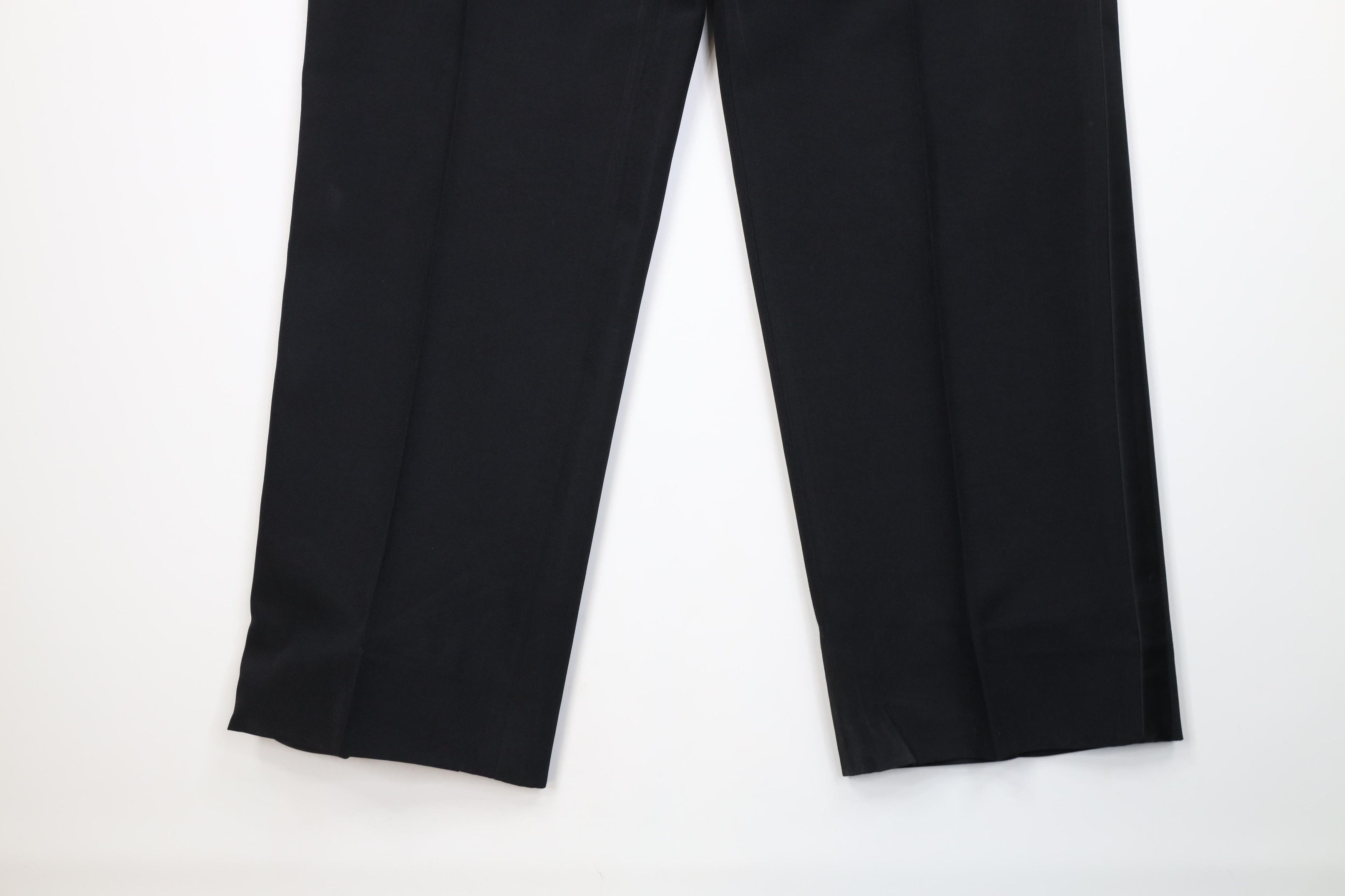 Vintage Vintage 90s Streetwear Buckle Waist Prom Tuxedo Pants Black Size US 36 / EU 52 - 4 Thumbnail