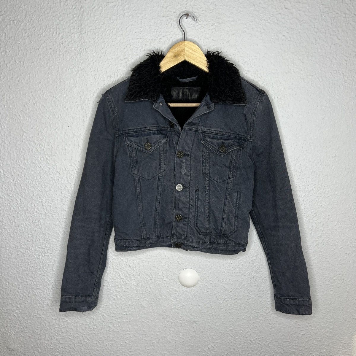 Acne Studios × Designer Acne Studios Denim Sherpa Jacket Navy If Six Was Nine Style Size S / US 4 / IT 40 - 1 Thumbnail