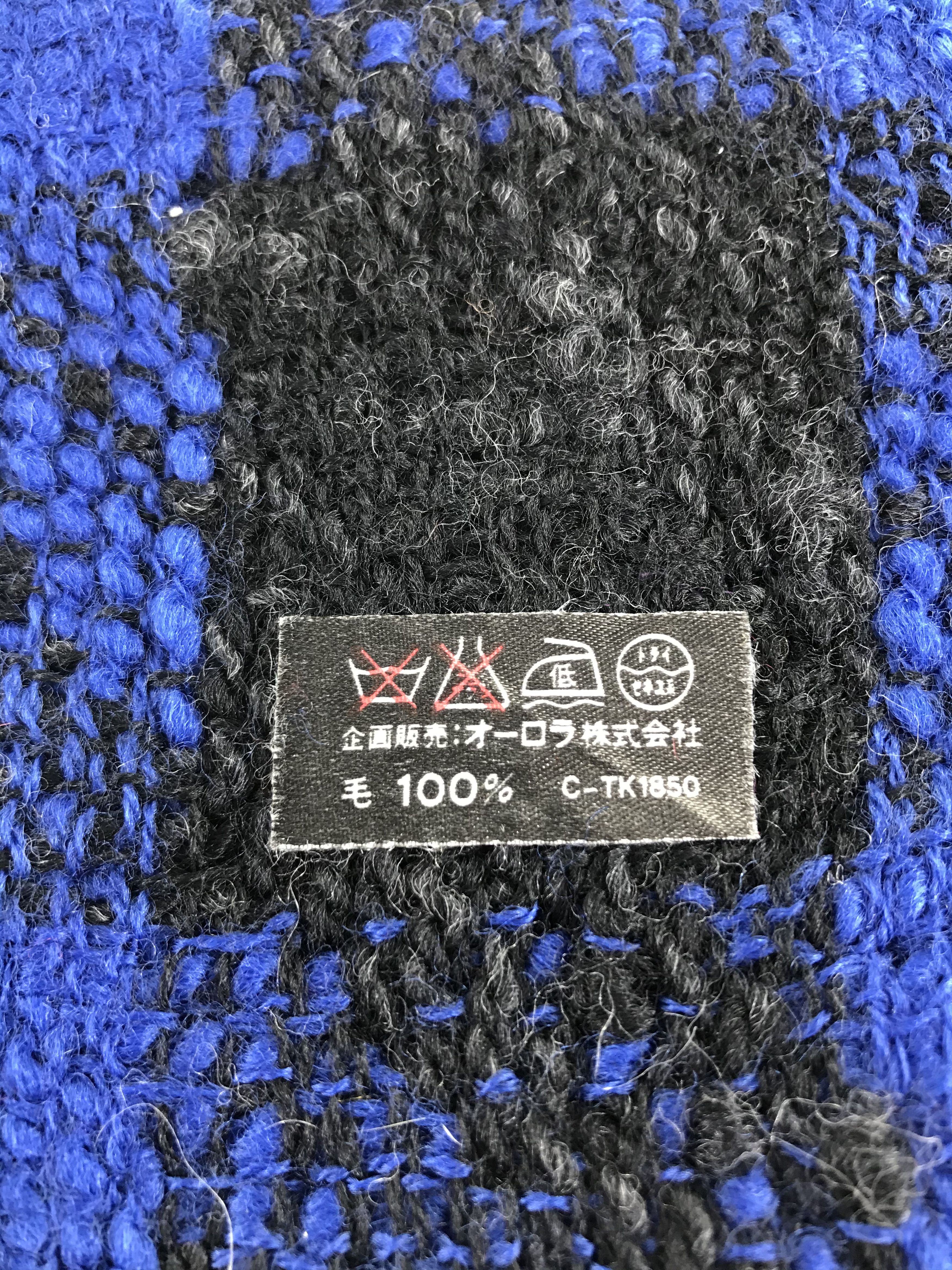 Junko Shimada Junko Shimada Houndstooth Wool Scarf Muffler V314 Size ONE SIZE - 6 Thumbnail