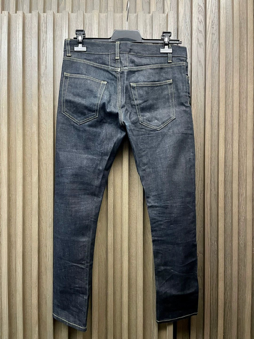 Yves Saint Laurent YSL SLP 13 Raw Indigo Hedi Jeans Cuffed 29 Size US 29 - 3 Thumbnail