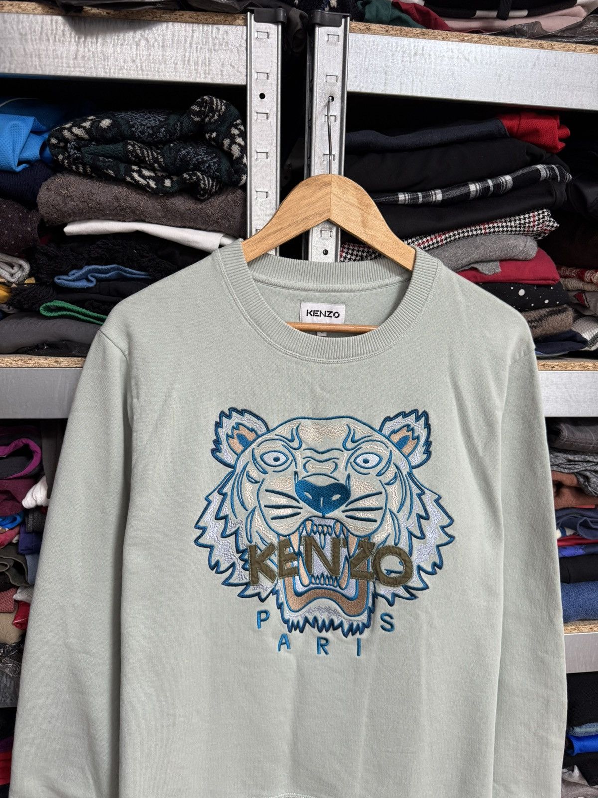 Kenzo Kenzo Paris Tiger Sweatshirt Embroidered Big Logo Size L Size US L / EU 52-54 / 3 - 2 Thumbnail