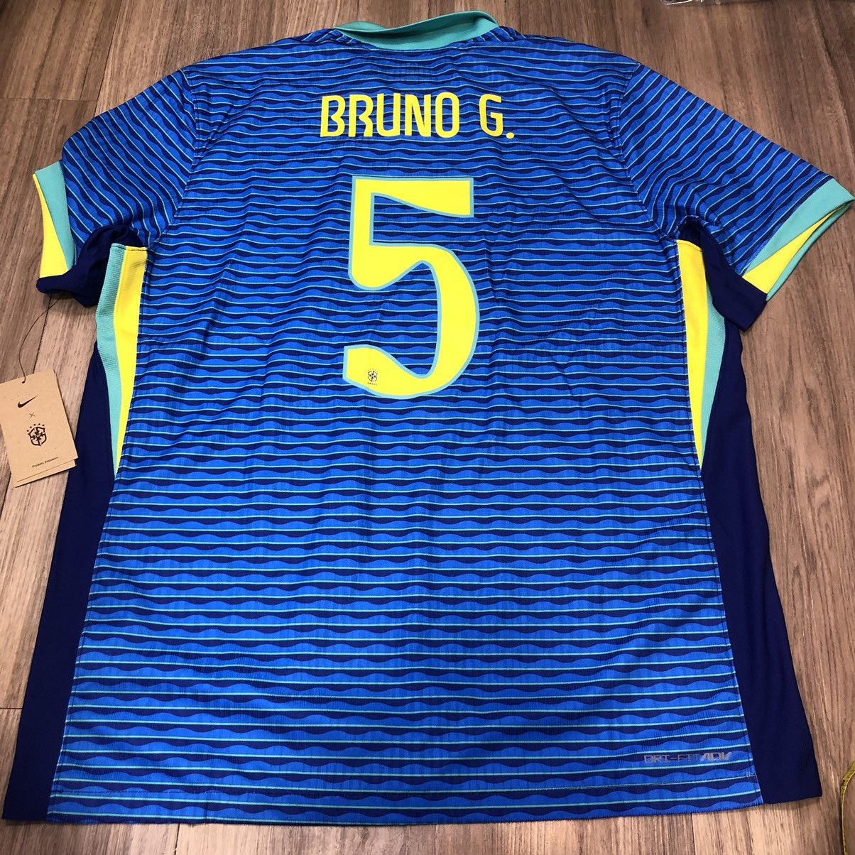 Nike Brazil 24/25 player issue away shirt #5 Bruno G. (Bnwt) Size US XL / EU 56 / 4 - 2 Thumbnail