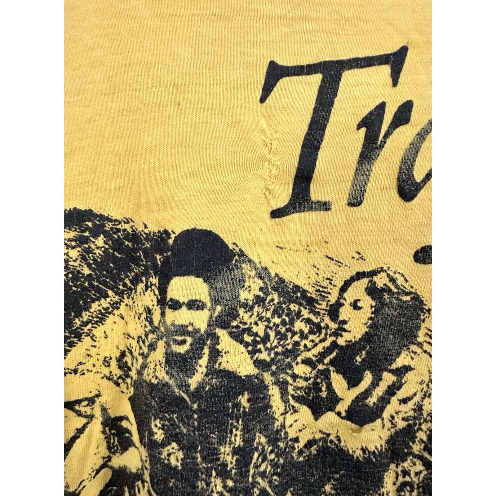 Vintage VTG 70s Traffic When the Eagle Flies Band Tour Worn Distressed T-Shirt XL Men Yellow Size US XL / EU 56 / 4 - 4 Thumbnail