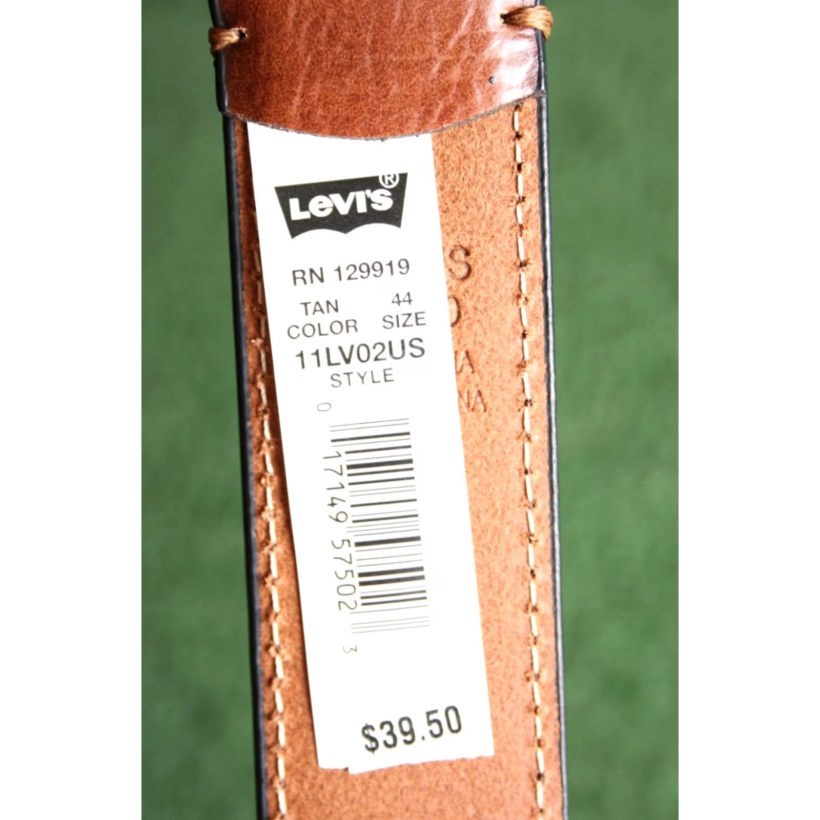 Levi's LEVI'S Stitched Tan Leather Lined Belt Men's 44 Dress Belt Leather Tan Mens 44 Levi's Stitched Belt Size US XXL / EU 58 / 5 - 5 Thumbnail