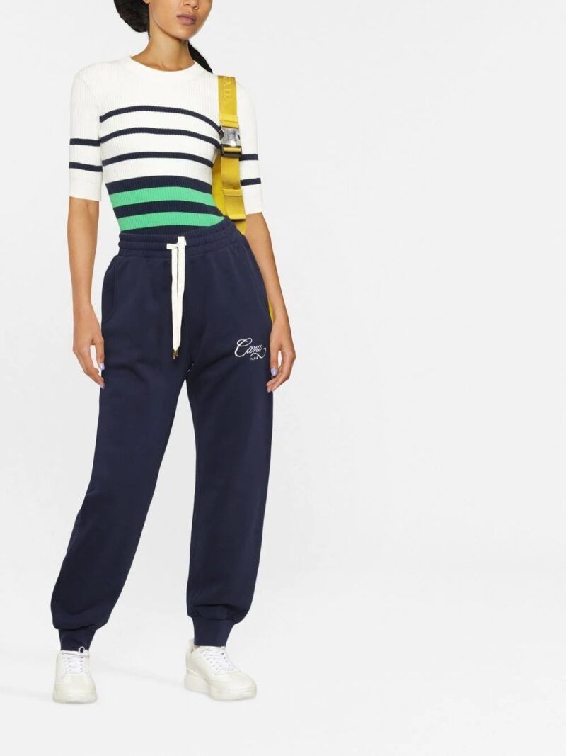 Casablanca Navy Caza Embroidered Logo Sweatpants Size 36" / US 14 / IT 50 - 3 Thumbnail