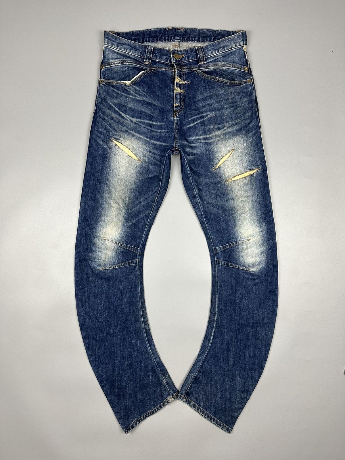 Japanese Brand × PPFM Distressed Curve Skinny PPFM jeans | Grailed