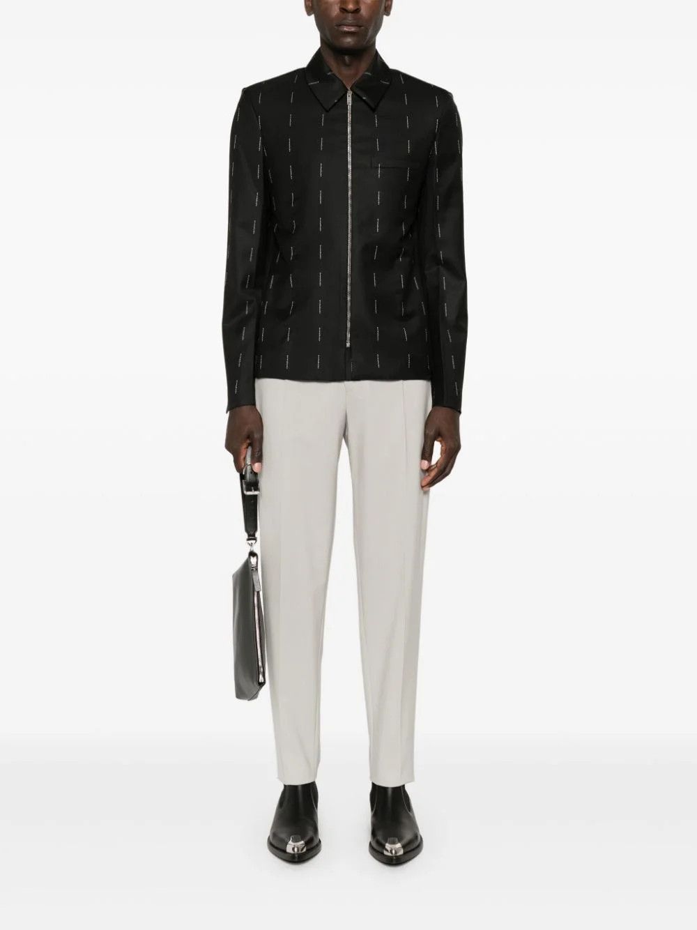 Givenchy o1mle0226 Structured Zipped Jacket in Black Size US S / EU 44-46 / 1 - 2 Thumbnail