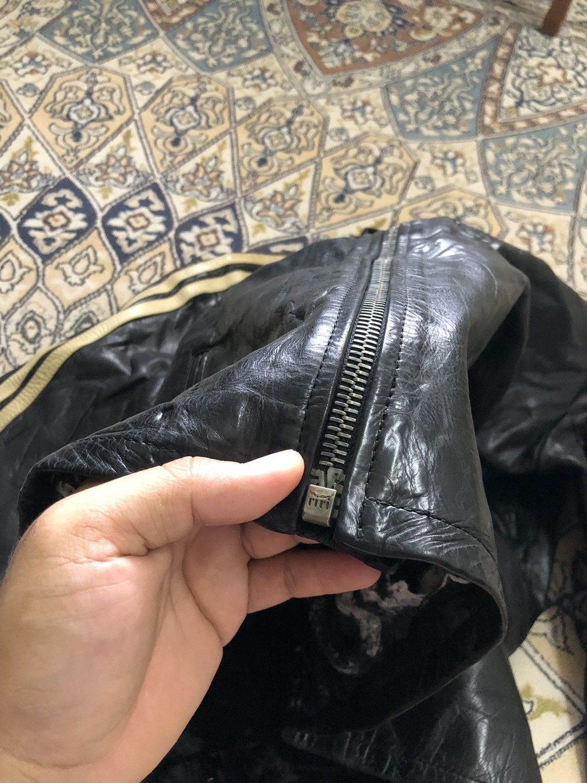 Tommy Hilfiger Rare❗️Tommy Hilfiger Premium Cafe Racer Leather Jacket Size US L / EU 52-54 / 3 - 19 Thumbnail